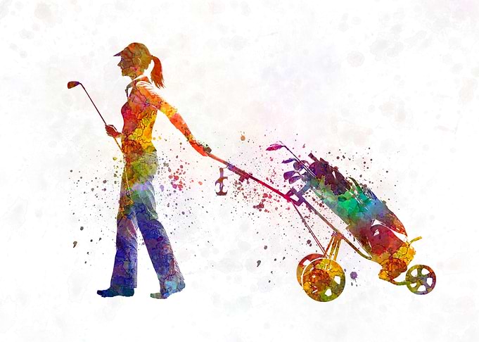 Female golf player
