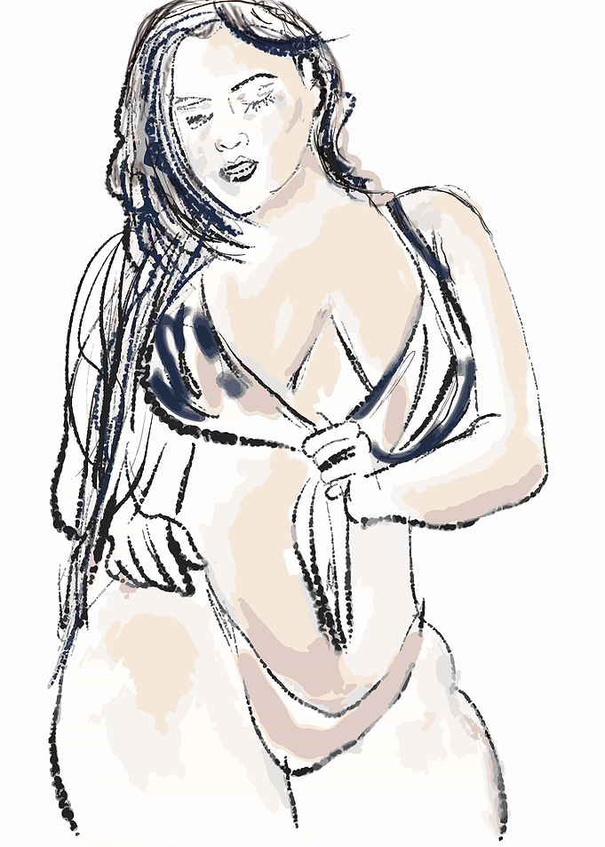 lady in bikini