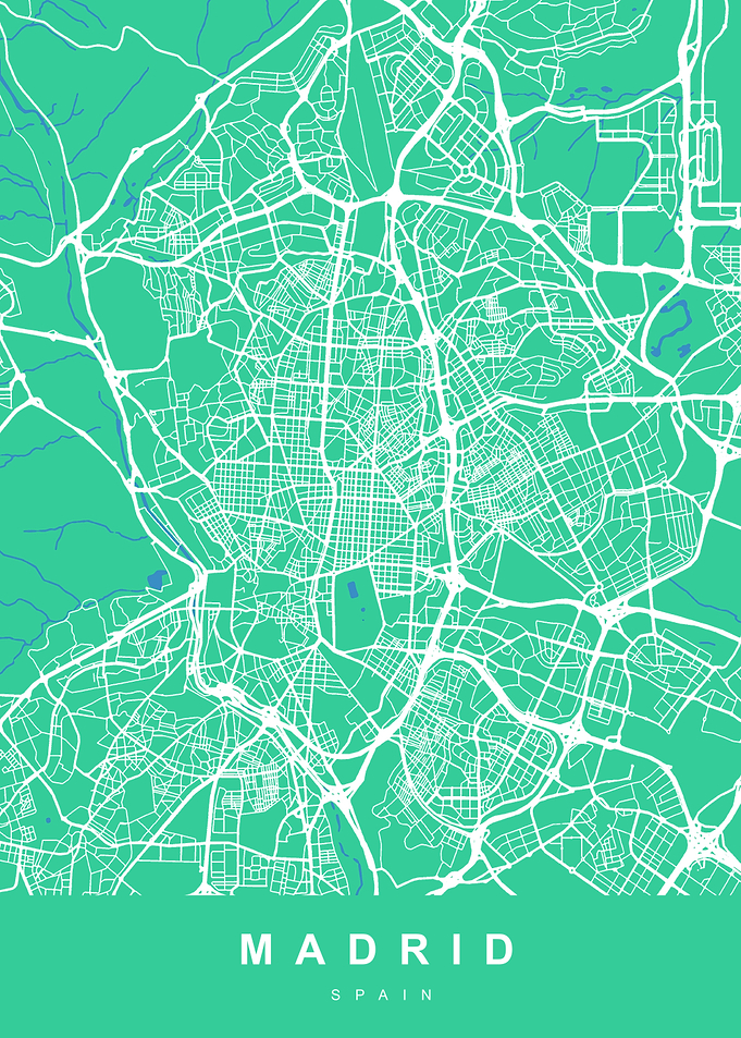 MADRID City Map Spain
