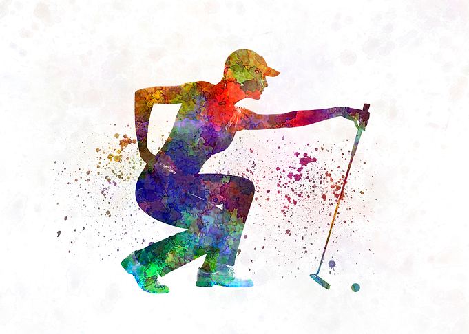 Female golf player