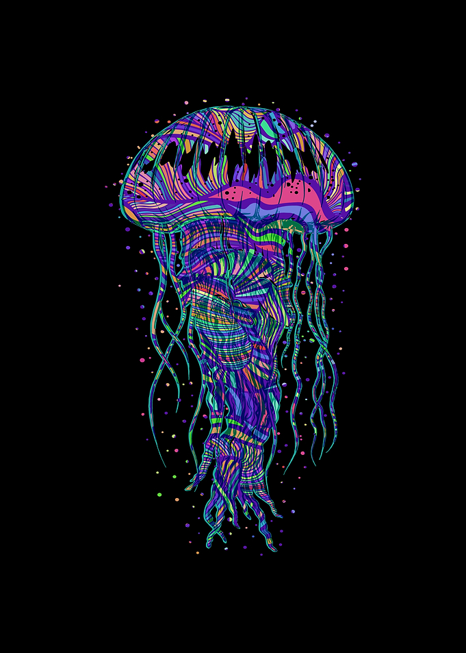 Jellyfish Sea Under Water