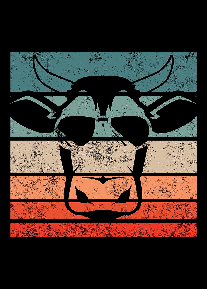 Cow Retro Vintage