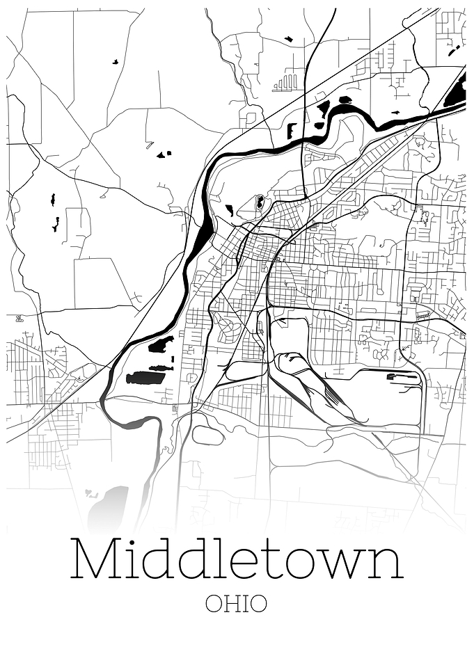 Middletown Ohio city map