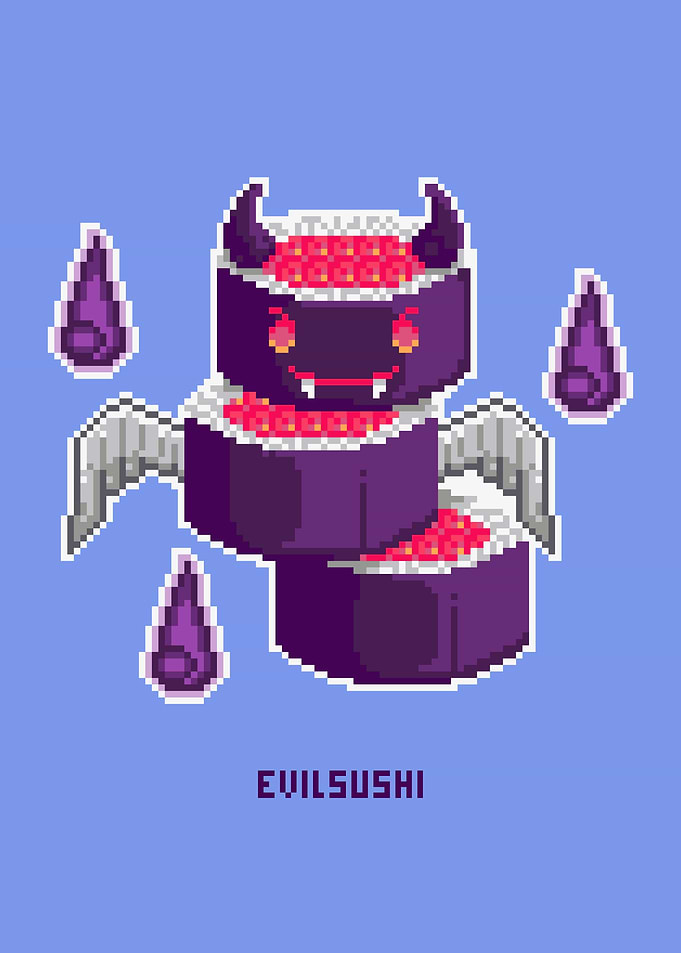 Evil Sushi pixel