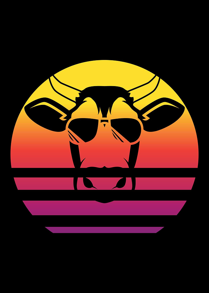 Cow Retro Vintage