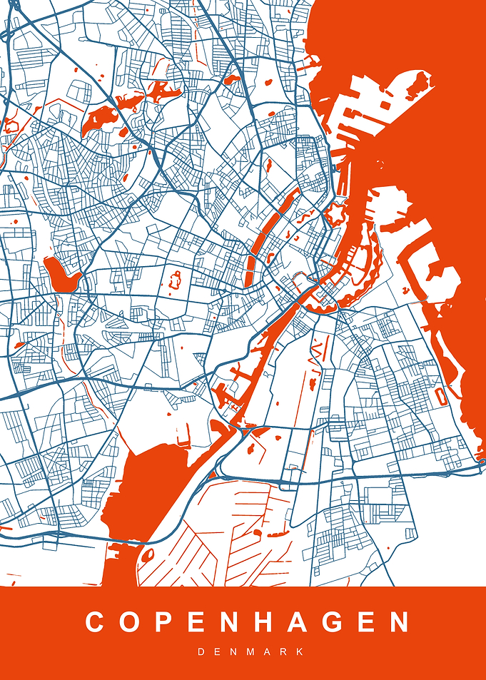 COPENHAGEN Map Denmark