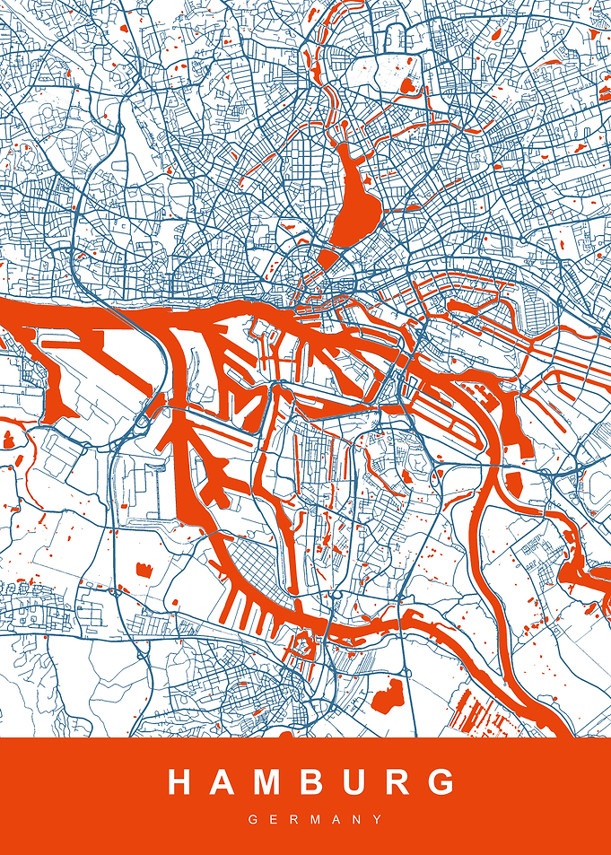 HAMBURG City Map Germany