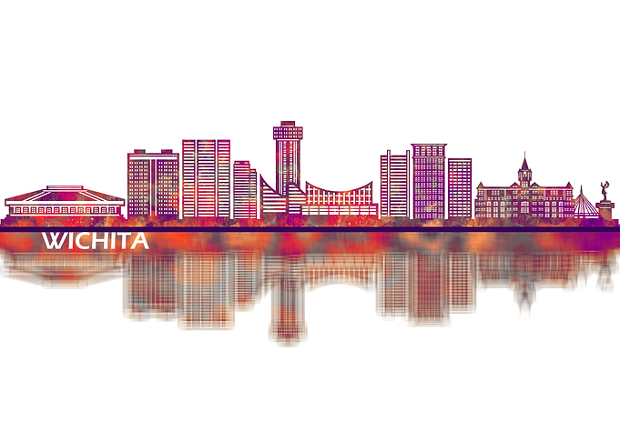 Wichita Kansas Skyline