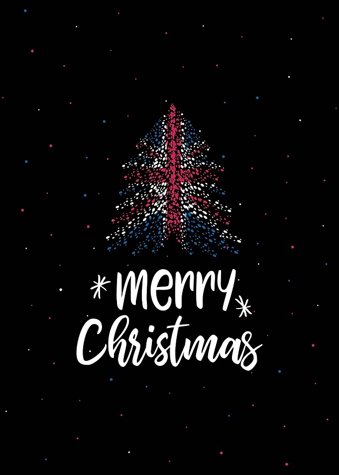 Christmas tree UK flag