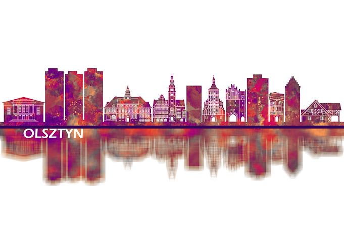 Olsztyn Poland Skyline