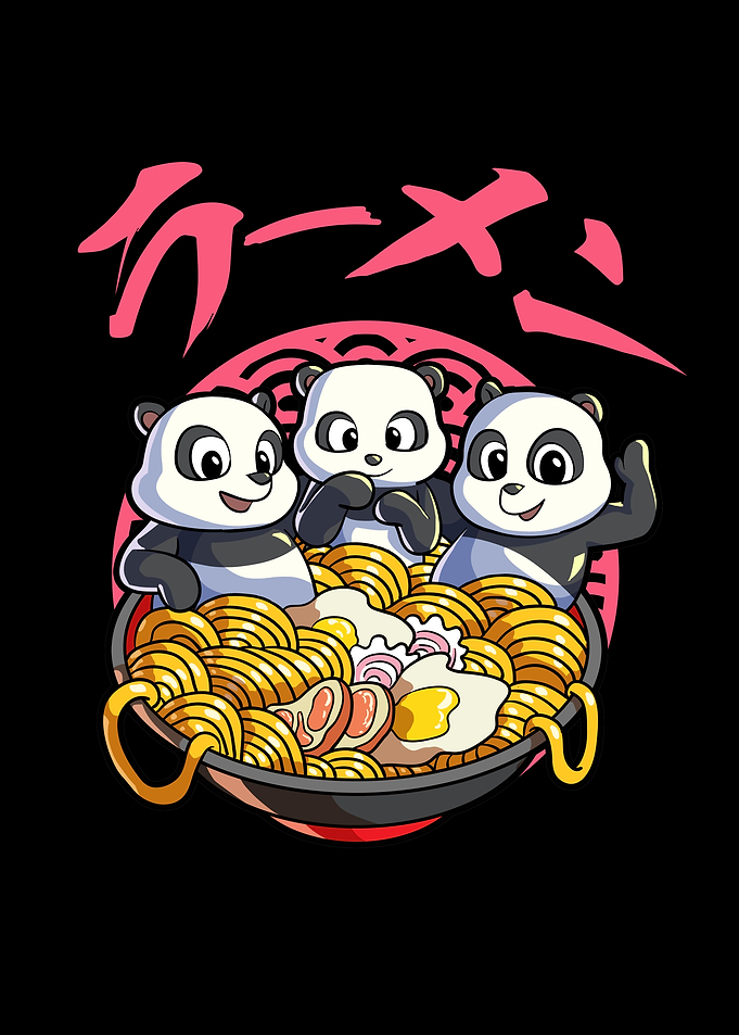 Kawaii Anime Panda Ramen