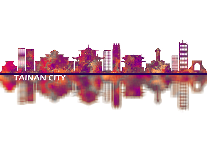 Tainan City Taiwan Skyline