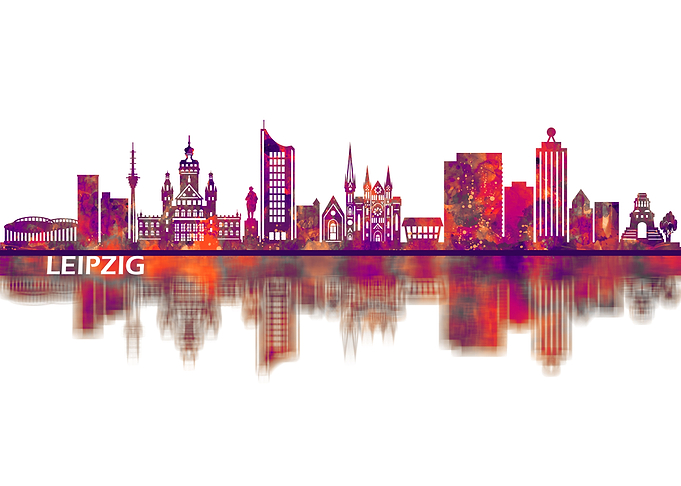 Leipzig Germany Skyline