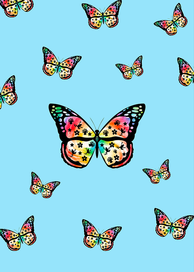 Kidcore Rainbow Butterfly