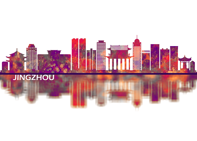 Jingzhou China Skyline