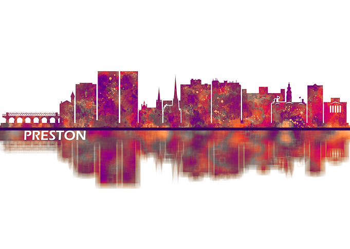 Preston England Skyline