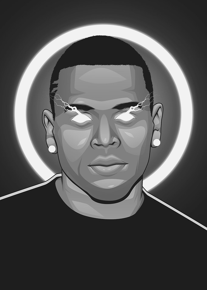Chris Brown Grayscale