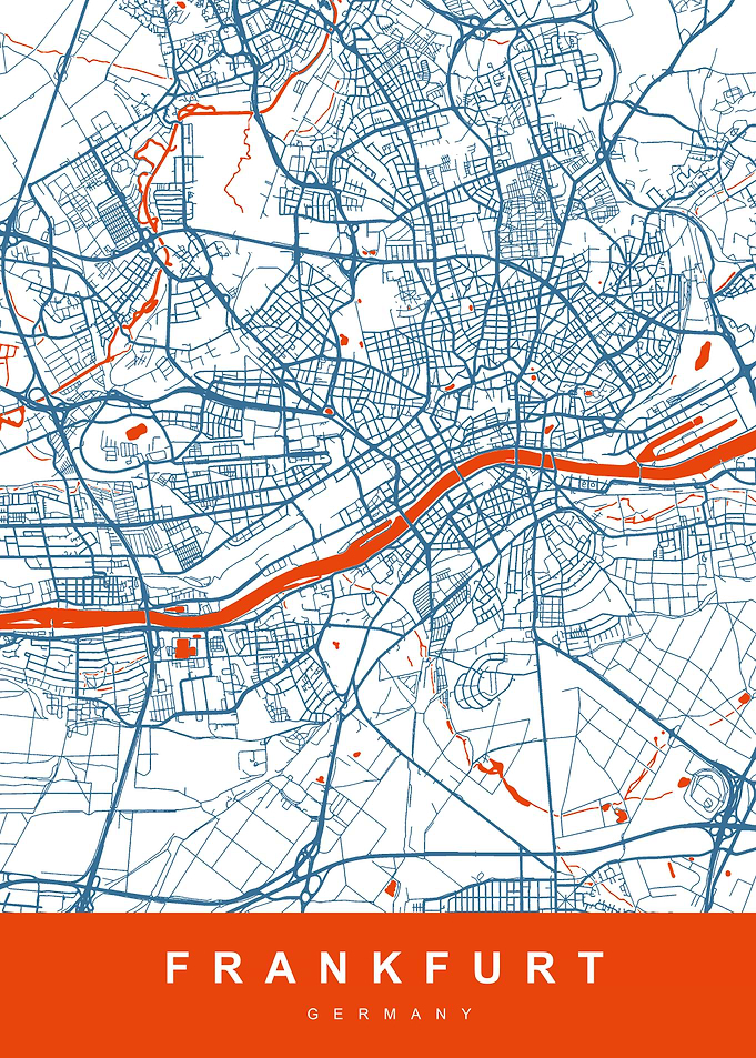 FRANKFURT City Map Germany