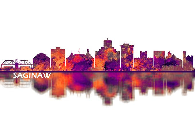Saginaw Michigan Skyline