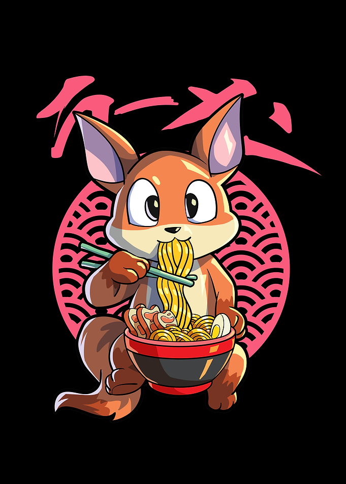 Kawaii Anime Fox Ramen