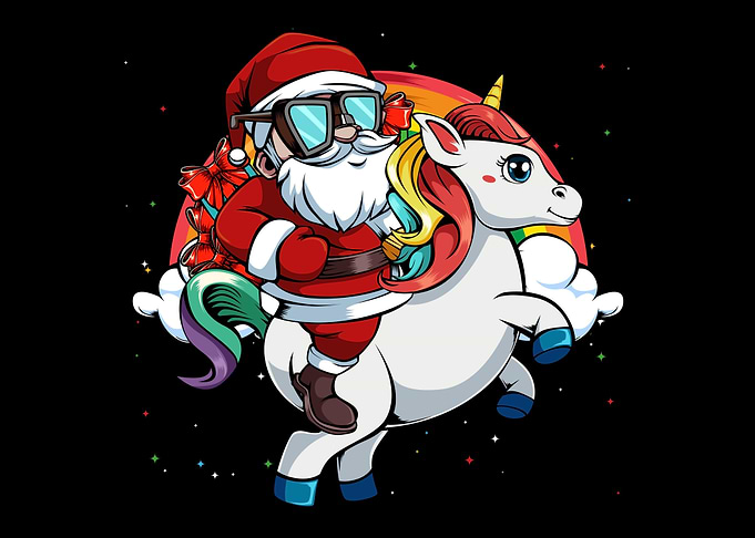 Santa Claus Unicorn Ride