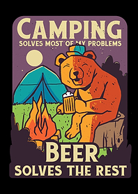 Camping bear