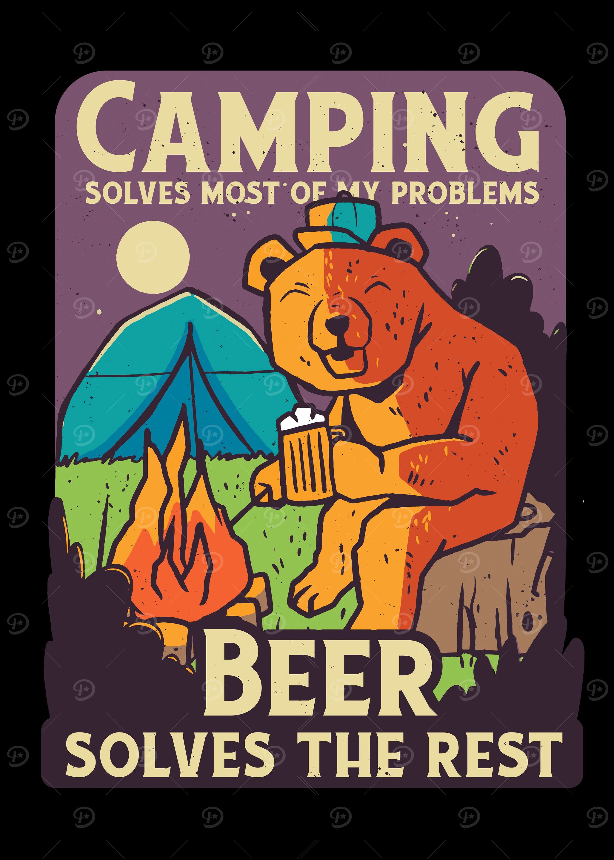 Camping bear