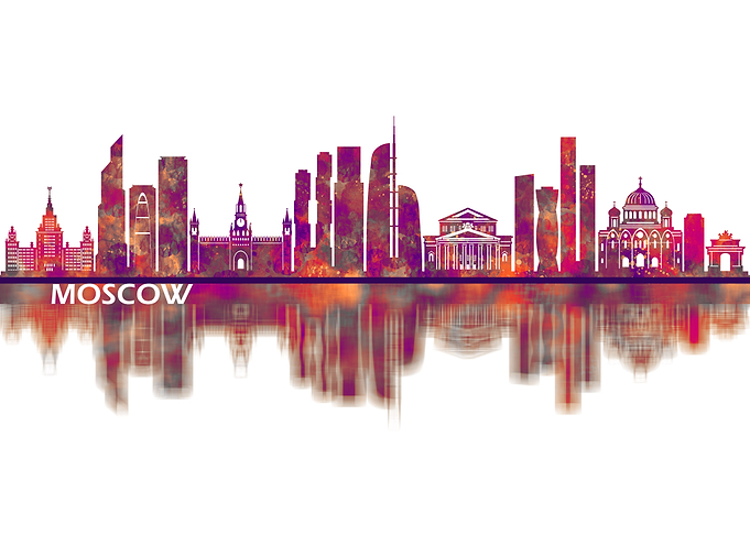 Moscow Russia Skyline