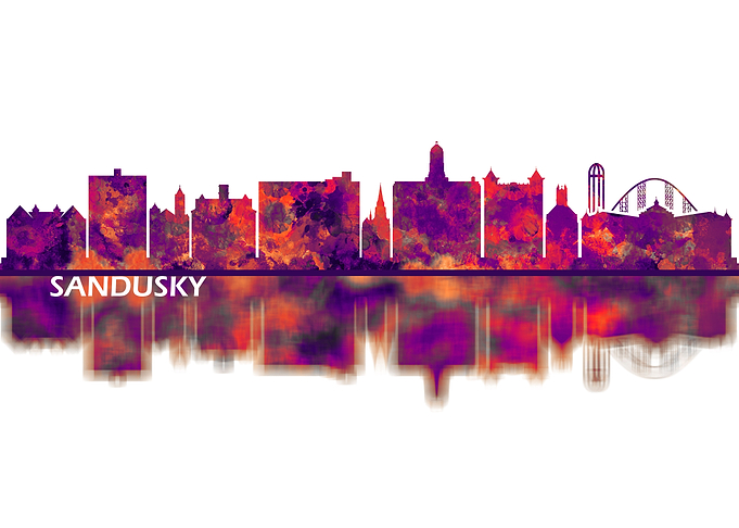 Sandusky Ohio Skyline
