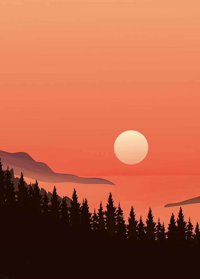 Sunset in the Mountain