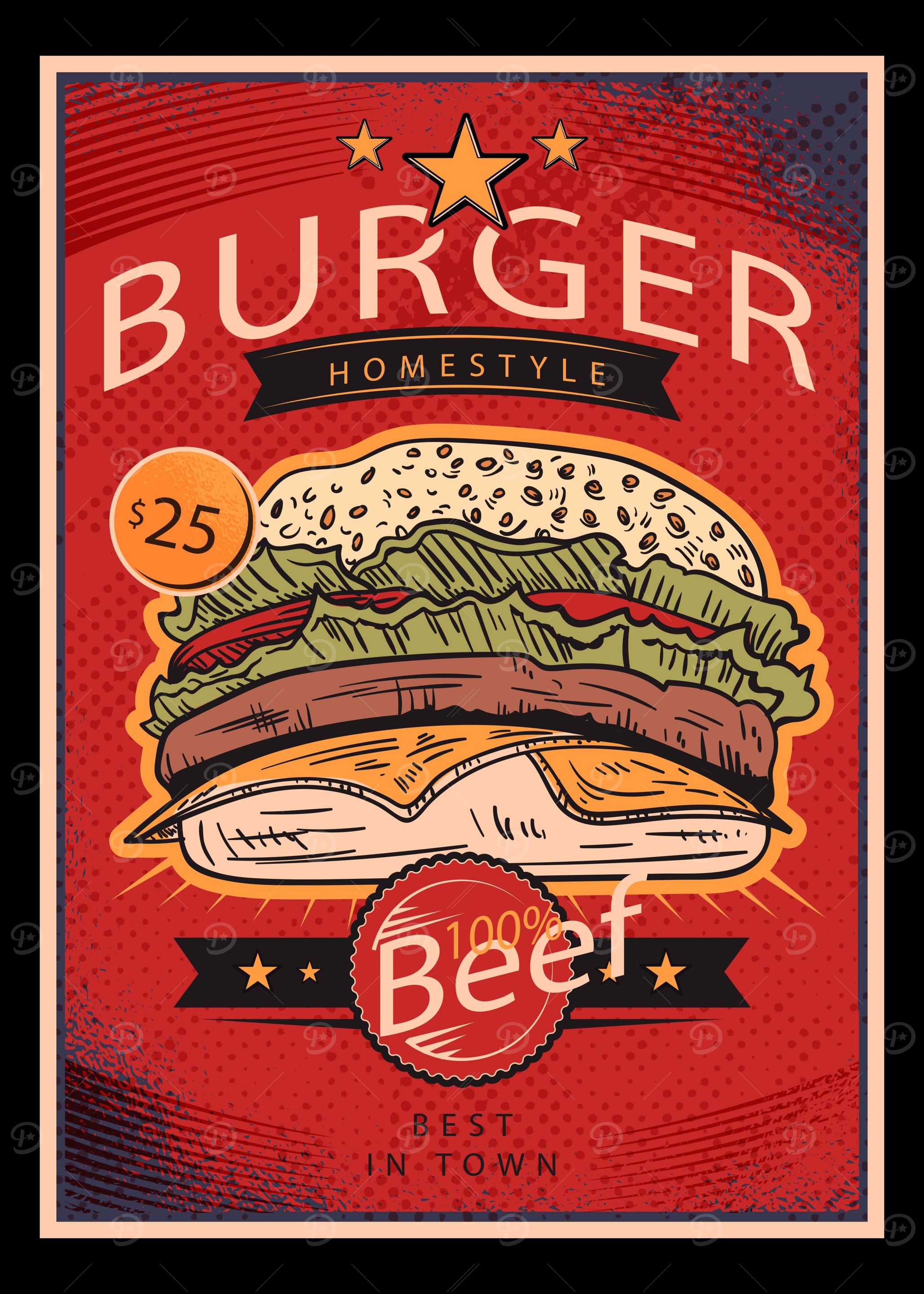 Burger Homestyle 100 Beef