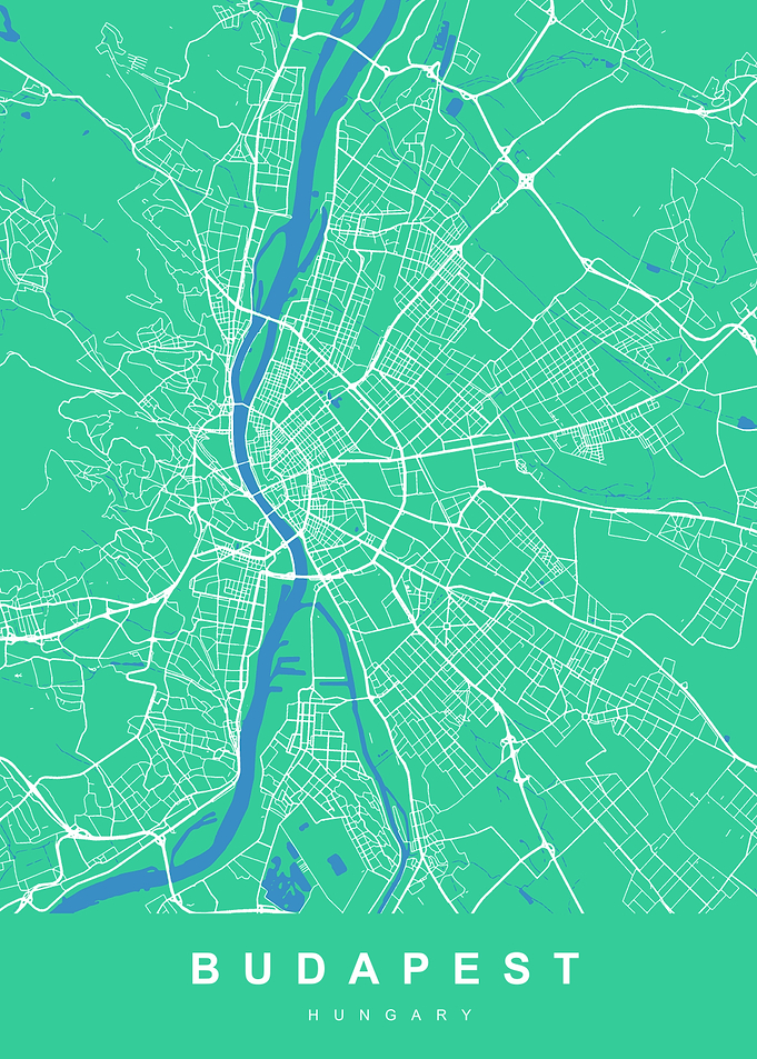 BUDAPEST City Map Hungary