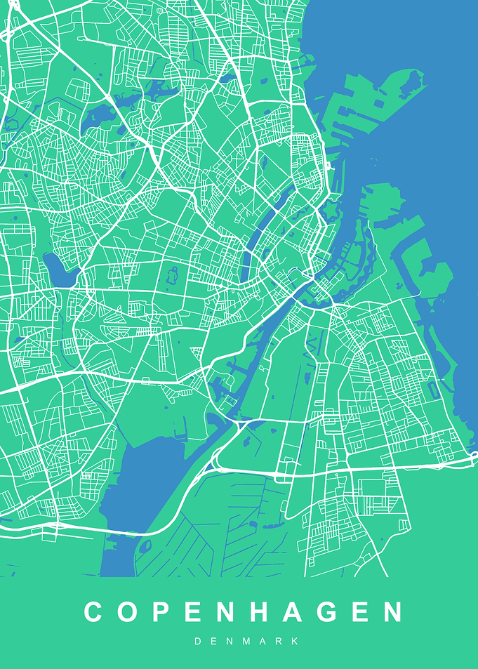 COPENHAGEN Map Denmark