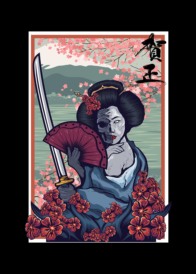 Japanese Geisha Samurai