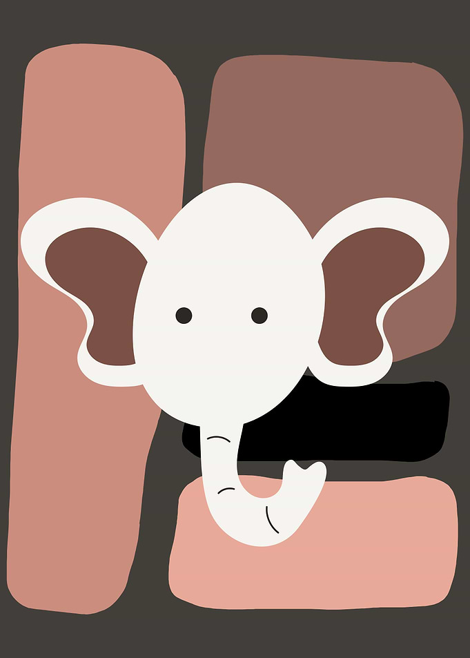 Cute Abstract Elephant