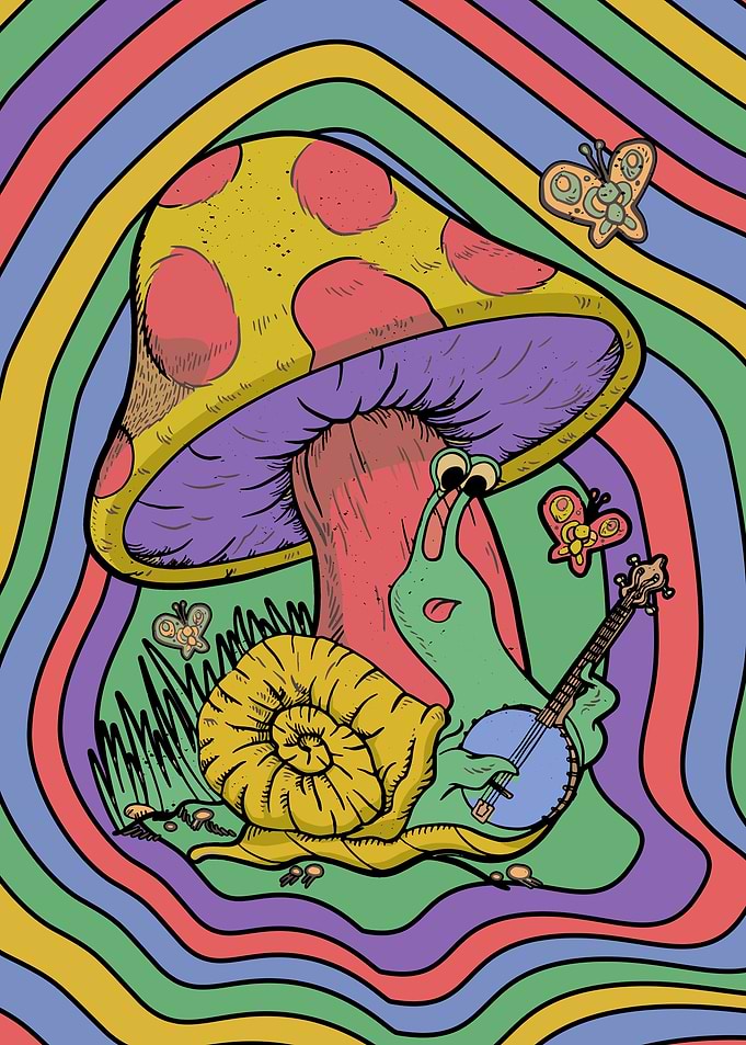 Kidcore Snail Banjo Player