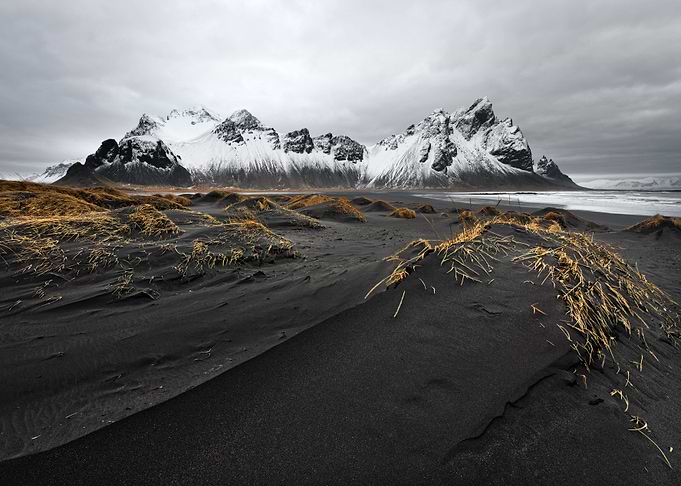 Iceland black sand dunes