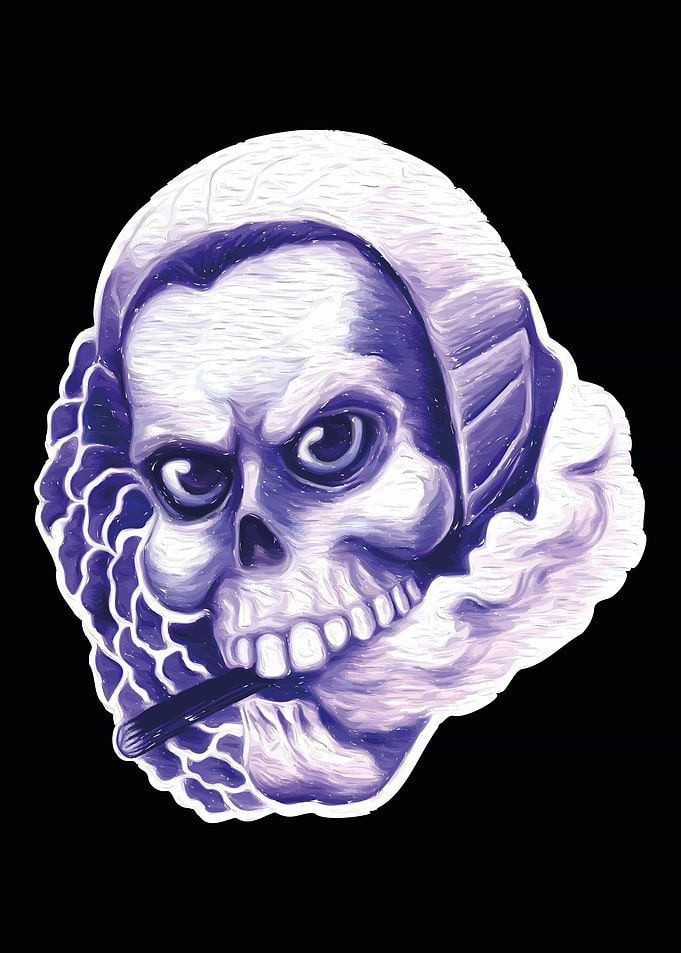 Sketchy Smokey Skull