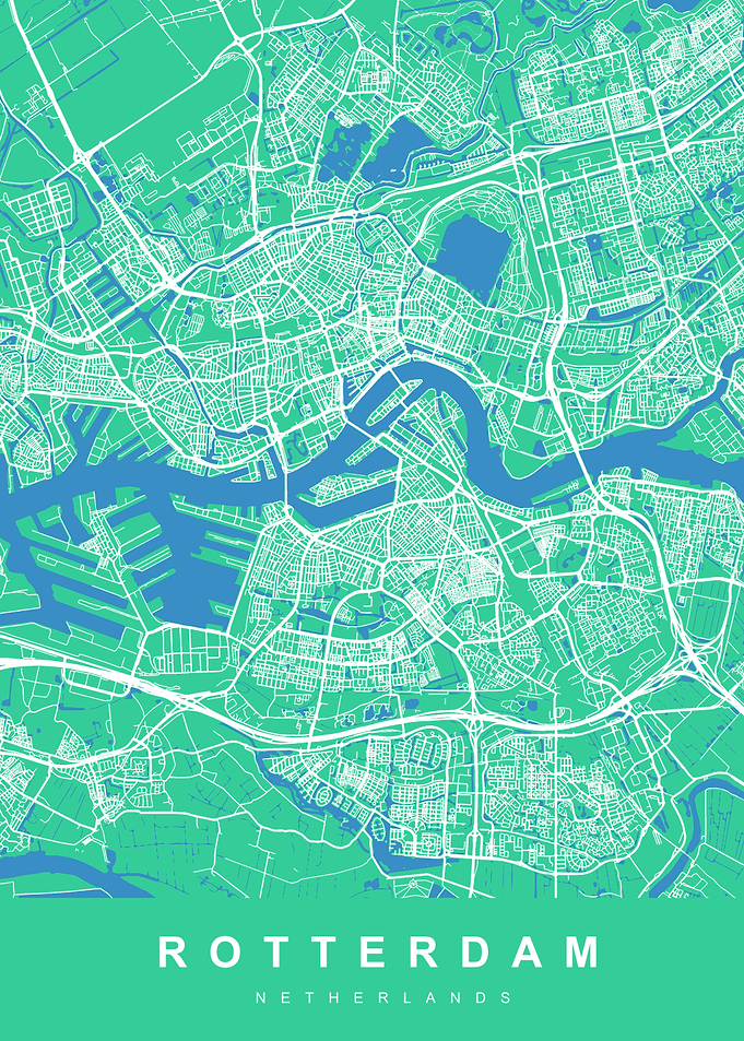 ROTTERDAM City Map Green