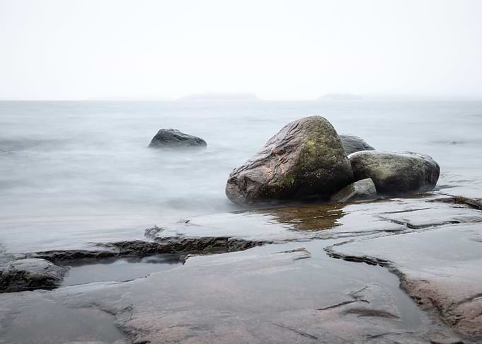 Rocks in the fog