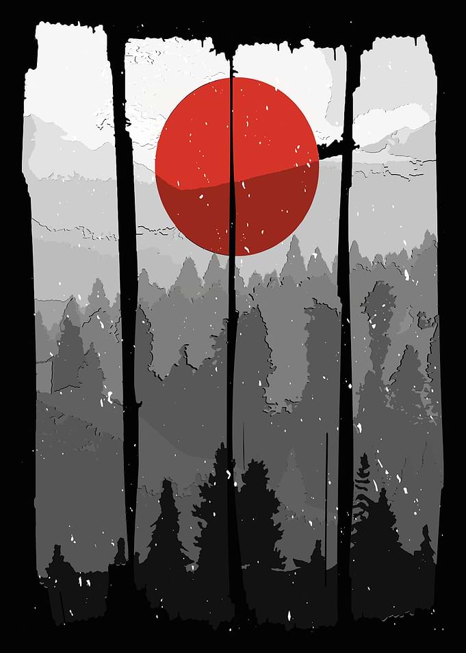 Japanese Sunrise Poster