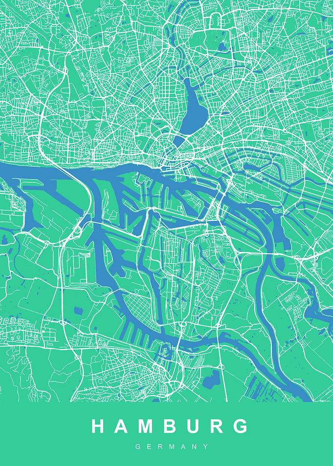 HAMBURG City Map Germany