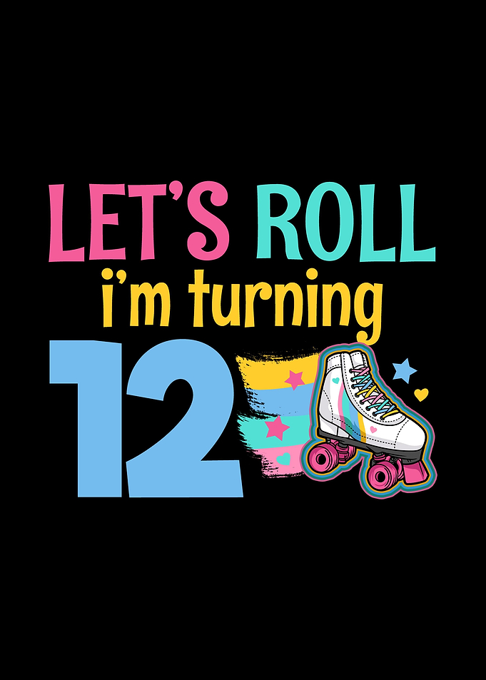 12th Birthday Roller Skate