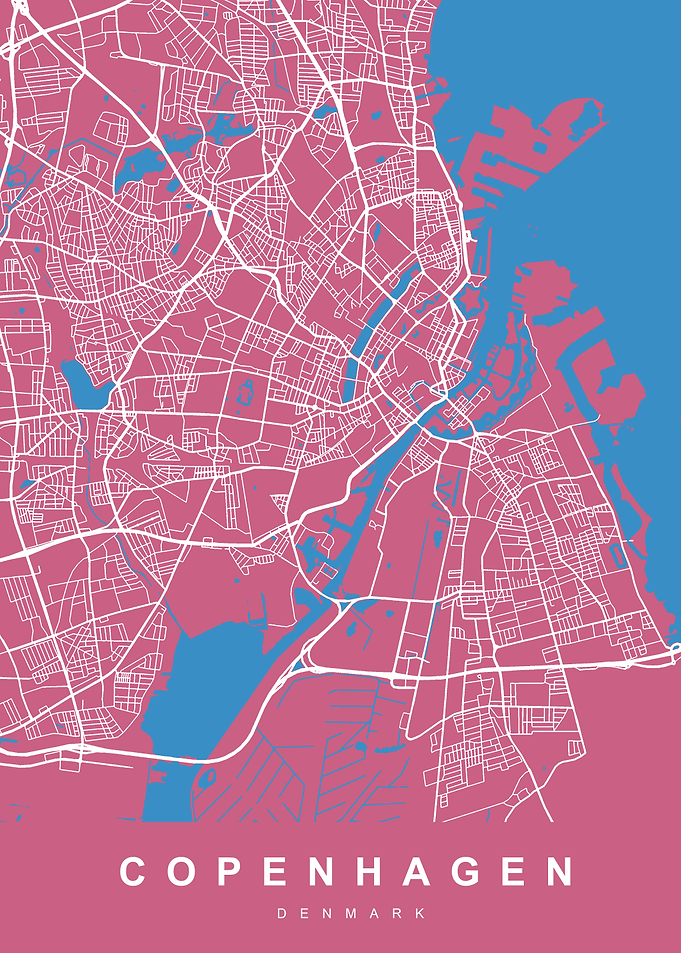 COPENHAGEN Map Denmark