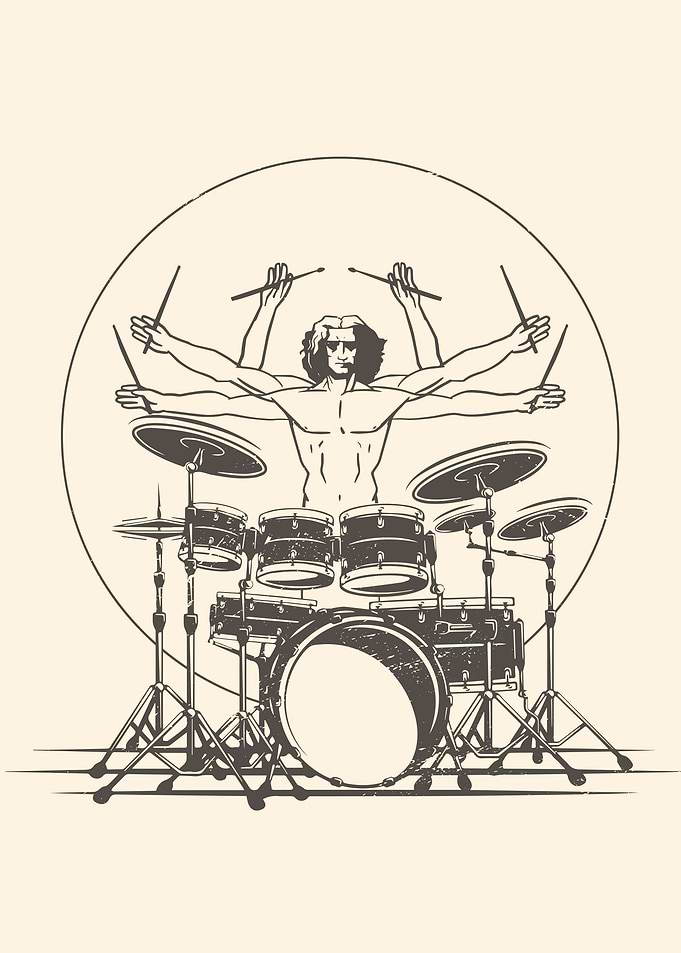 Drummer rock band