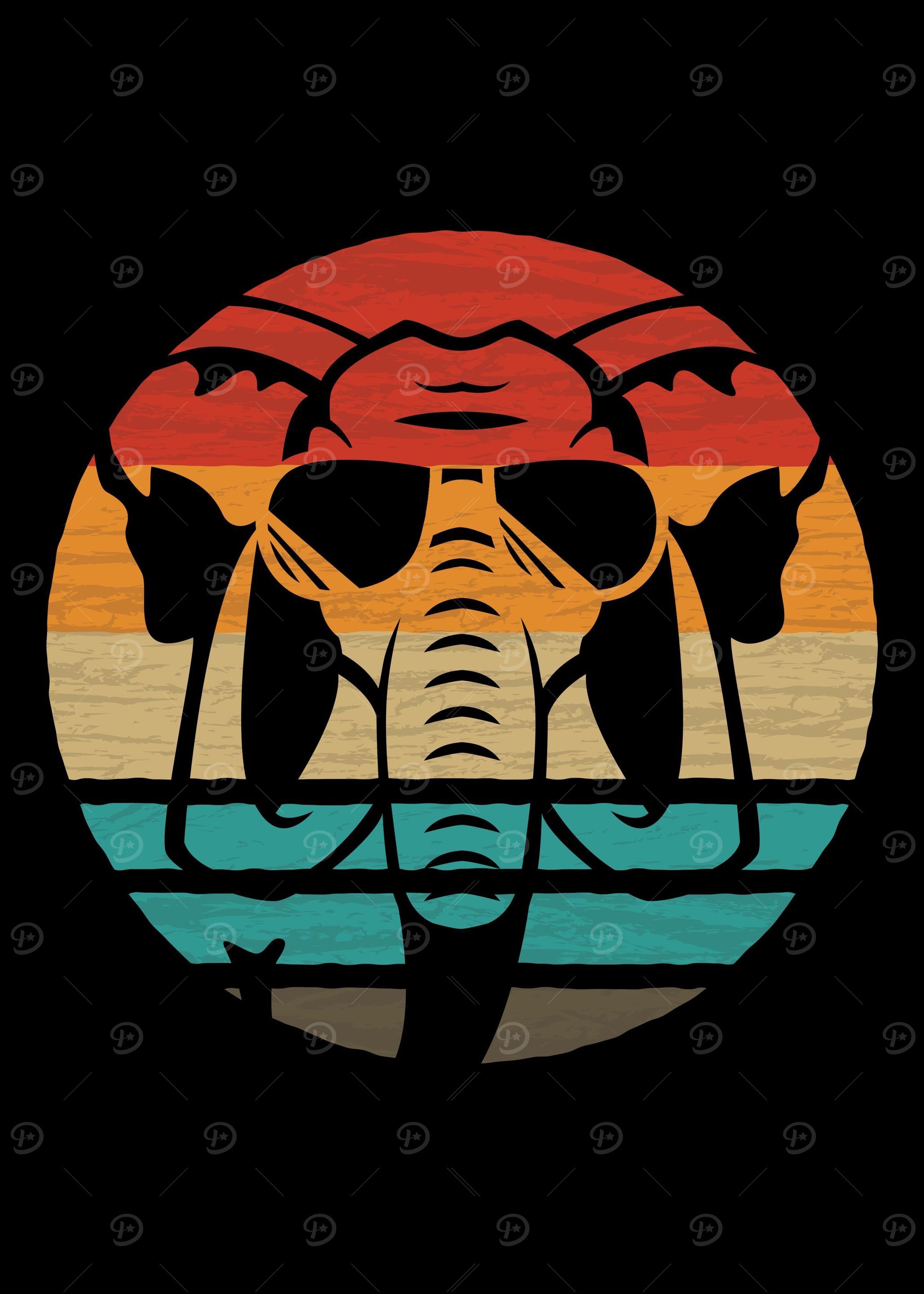 Elephant Retro Vintage