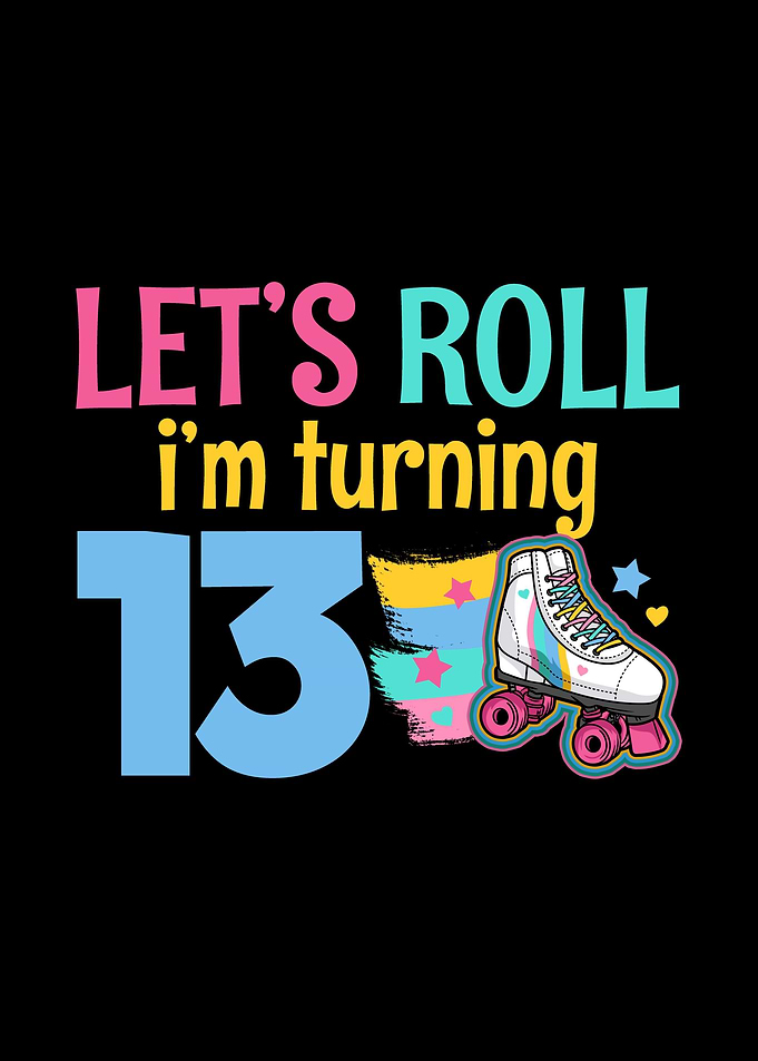 13th Birthday Roller Skate