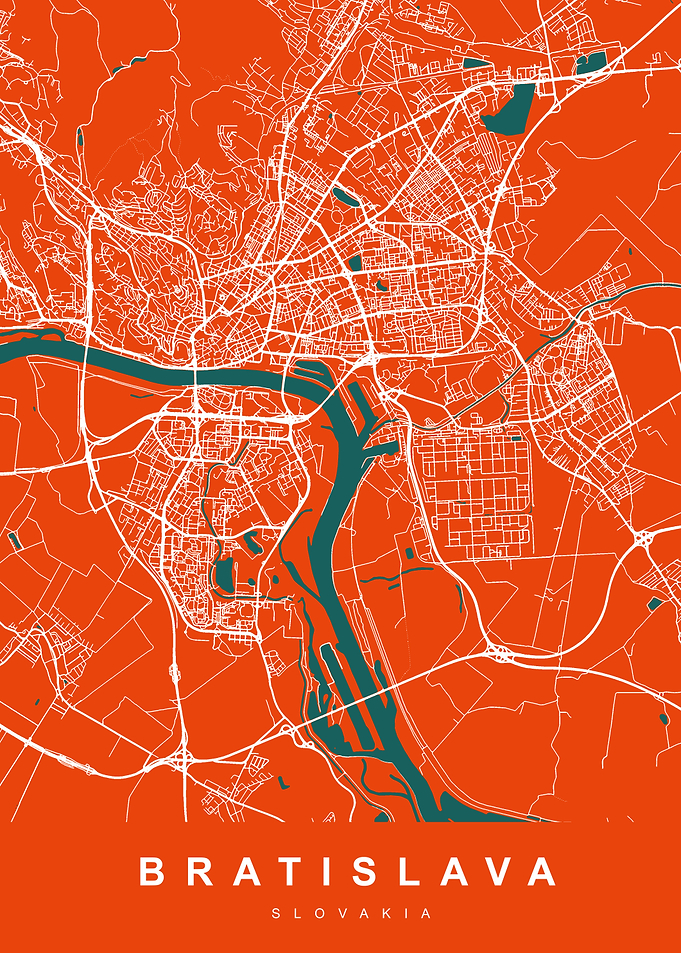 BRATISLAVA Map SLOVAKIA