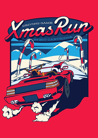 Xmas run christmas red car