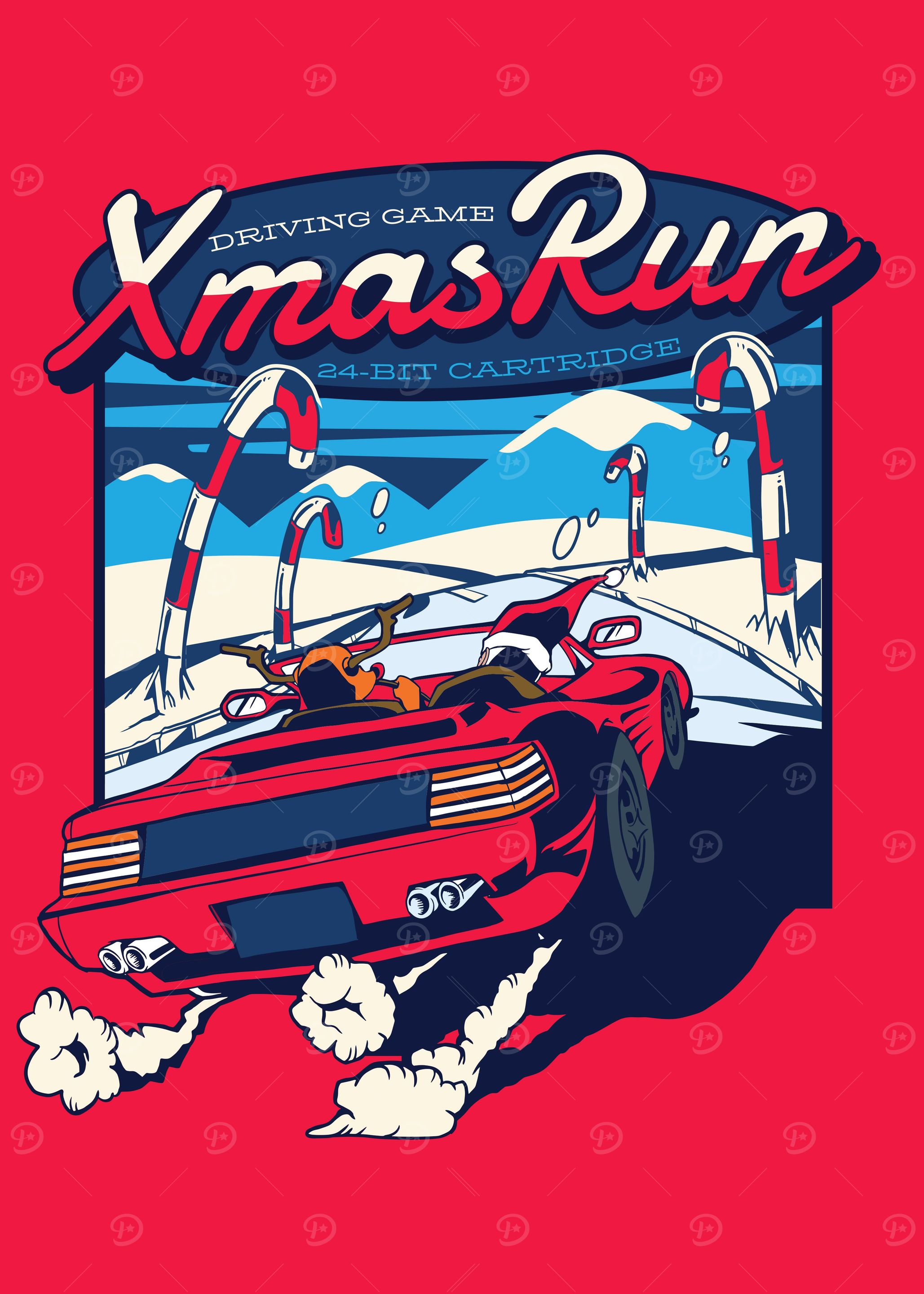 Xmas run christmas red car